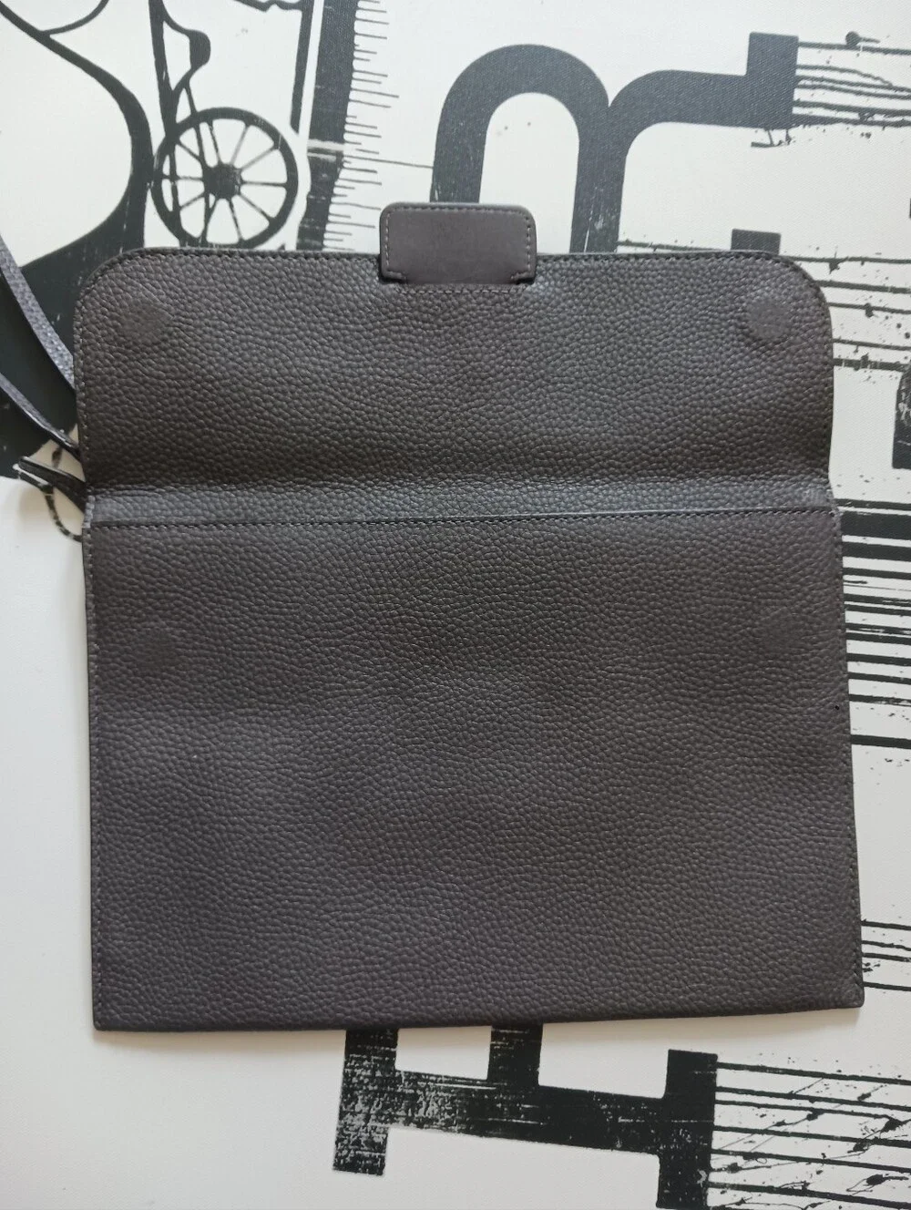 TUMI men Wristlet   Gray Genuine Leather, 11